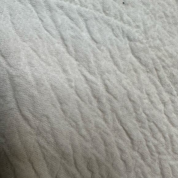 Eileen Fisher Unstructured Open Front Jacket in White Cotton/Rayon Size Medium - Picture 4 of 6